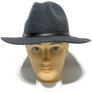 Scala Pronto Fedora Hat Black Wool Felt 22.5 Inches Internal Diameter Packable